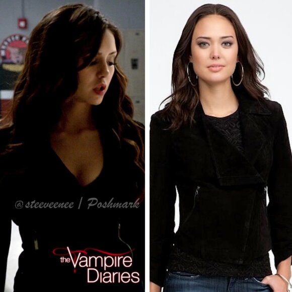 RARE Bebe Emma Suede Jacket ASO Katherine Pierce - Picture 2 of 11